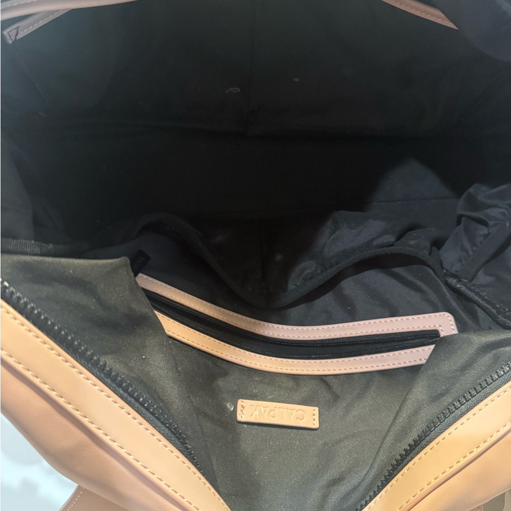Calpak Hue Carry-On Duffle in Pink Sands with storage dust cover - Picture 3 of 7
